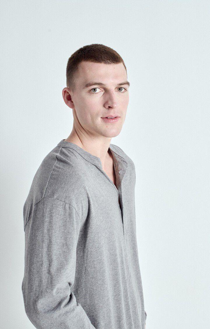 American Vintage T-shirt Homme Vupaville - GRIS CHINE 62 Manches Longues Gris - E25