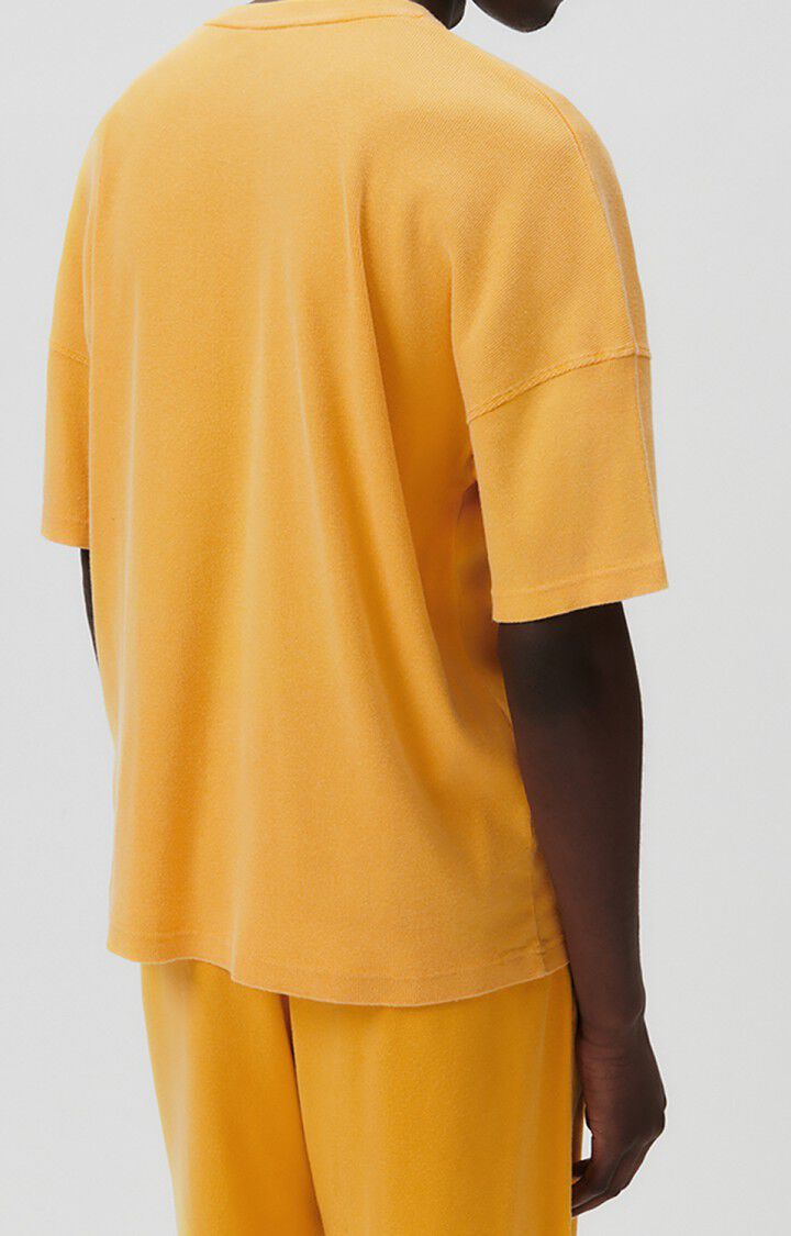 American Vintage T-shirt Homme Xoopinsville - CANARI VINTAGE 16 Manches Courtes Jaune - E23
