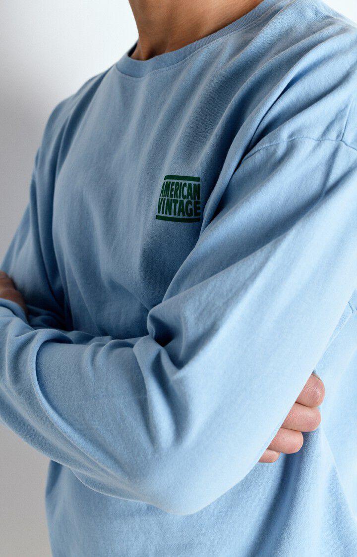 American Vintage T-shirt Homme Ykobow - ATMOSPHERE 60 Manches Longues Bleu - E25