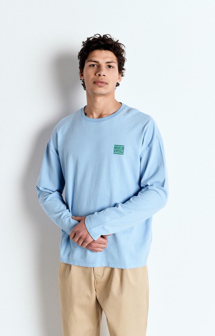 american vintage T-shirt homme Ykobow - ATMOSPHERE 60 Manches longues Bleu - E25