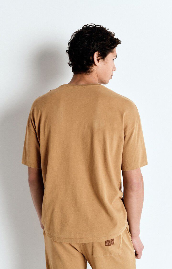 American Vintage T-shirt Homme Ykobow - CAMEL 21 Manches Courtes Marron - E25