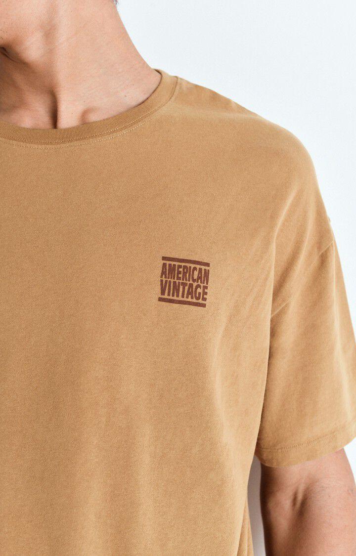 American Vintage T-shirt Homme Ykobow - CAMEL 21 Manches Courtes Marron - E25
