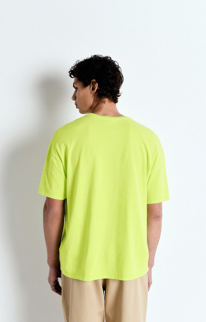 American Vintage T-shirt Homme Ykobow - CITRON FLUO 21 Manches Courtes Jaune - E25