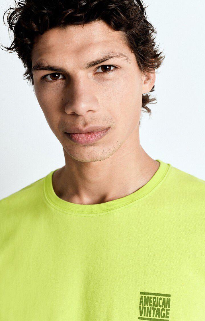 American Vintage T-shirt Homme Ykobow - CITRON FLUO 21 Manches Courtes Jaune - E25