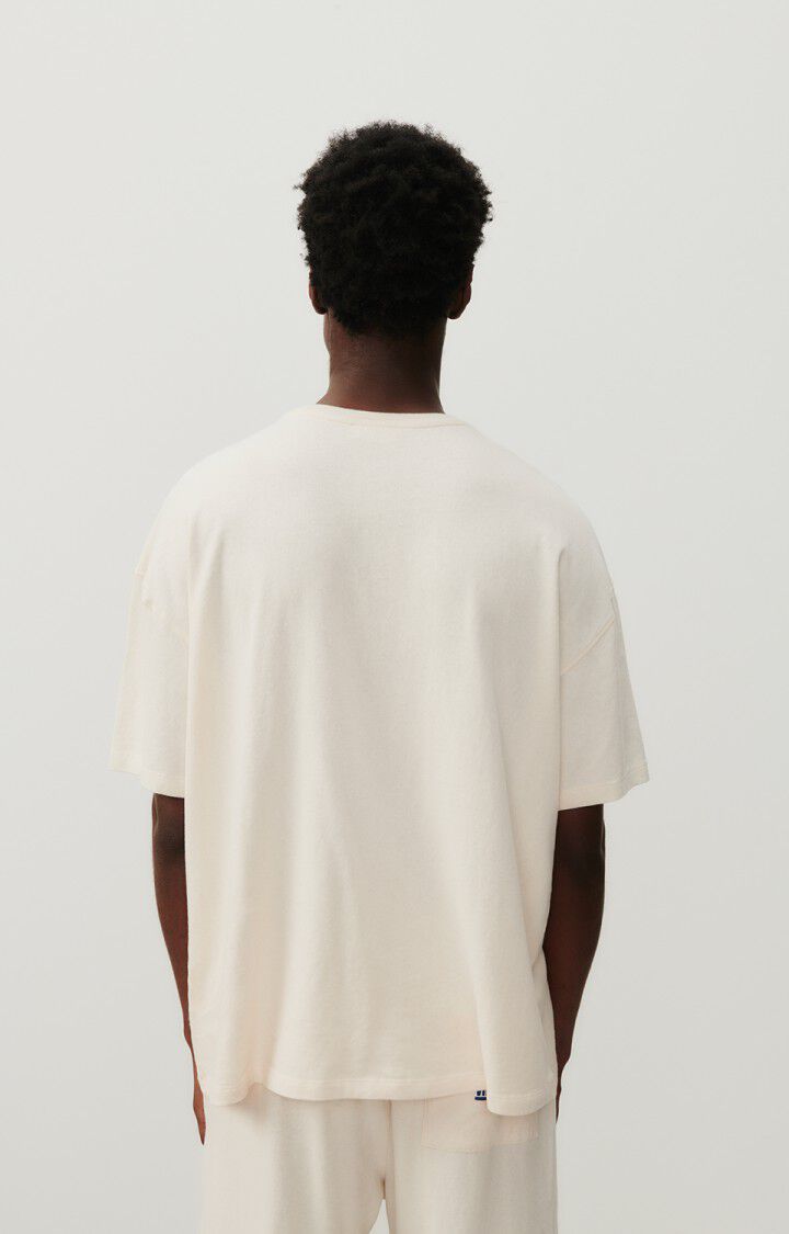American Vintage T-shirt Homme Ykobow - ECRU 21 Manches Courtes Beige - E25