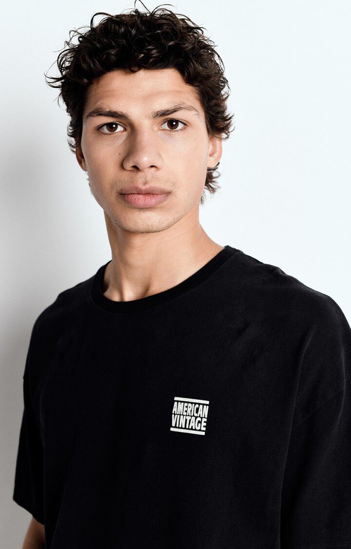 American Vintage T-shirt Homme Ykobow - TENEBRE 21 Manches Courtes Noir - E25