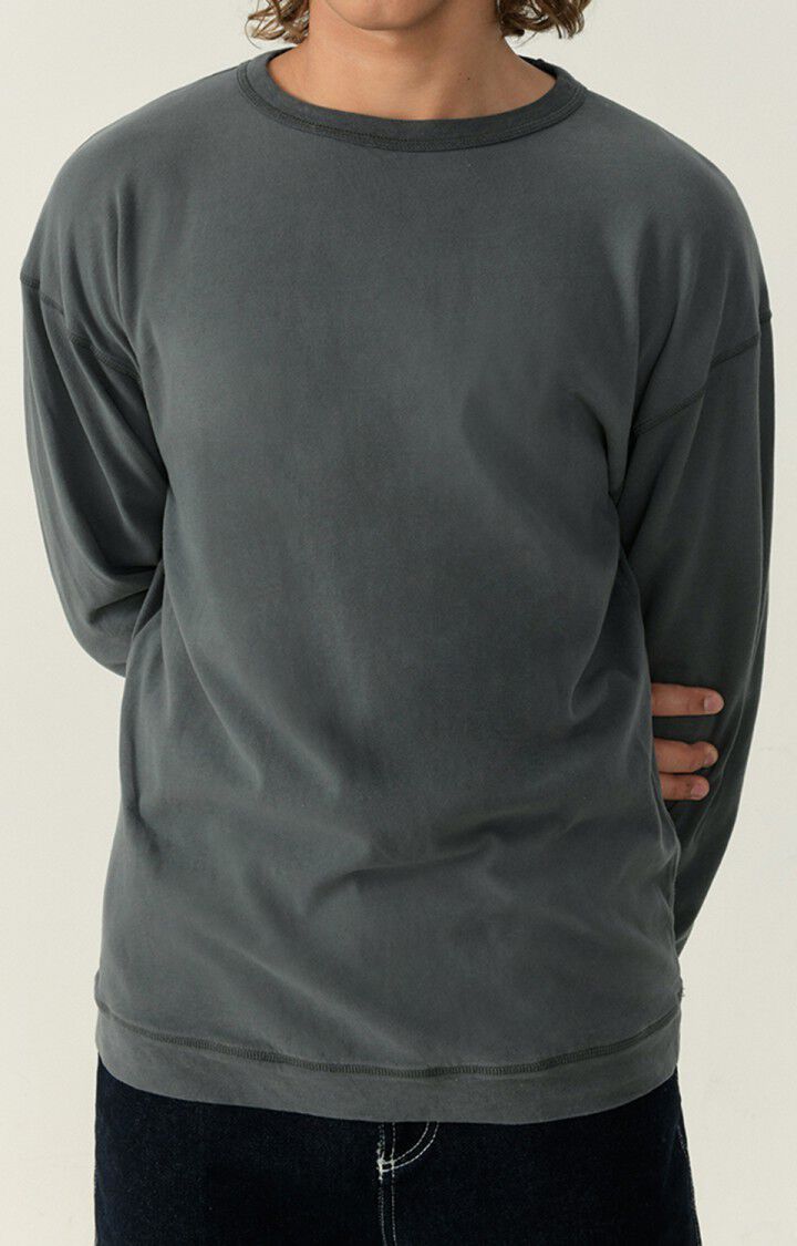 american vintage T-shirt homme Ylitown - ORAGEUX Manches longues Gris - H22
