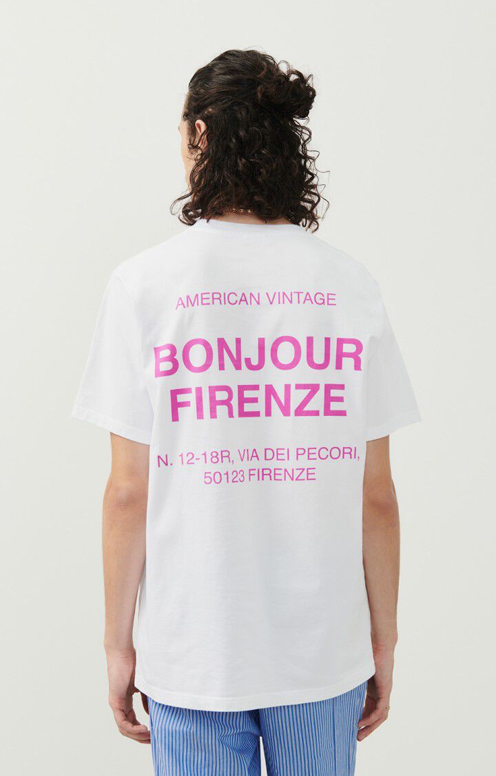American Vintage T-shirt Mixte Firenze - BLANC Blanc - E24