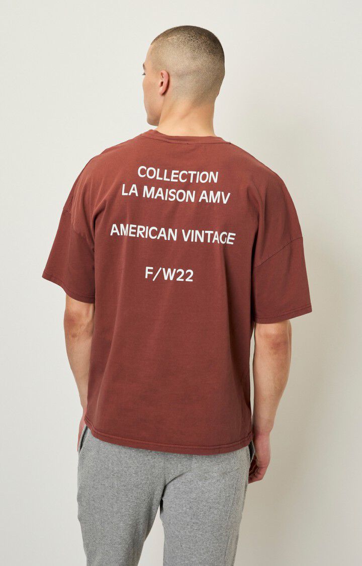 American Vintage T-shirt Mixte Fizvalley - CHATAIGNIER Marron - H22