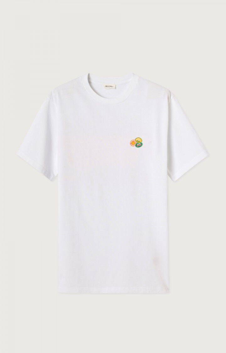 american vintage T-shirt mixte Fizvalley "Juice Bar" - BLANC 22 Manches courtes Blanc - H24