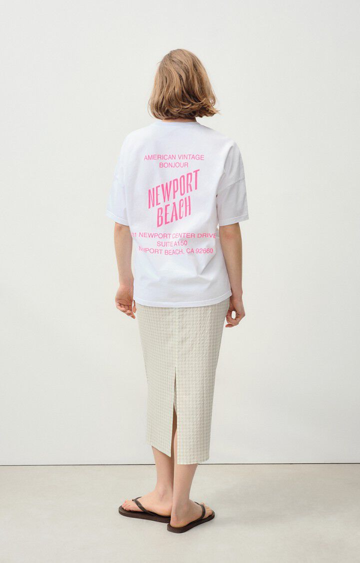 American Vintage T-shirt Mixte Newport - BLANC Blanc - MARKET