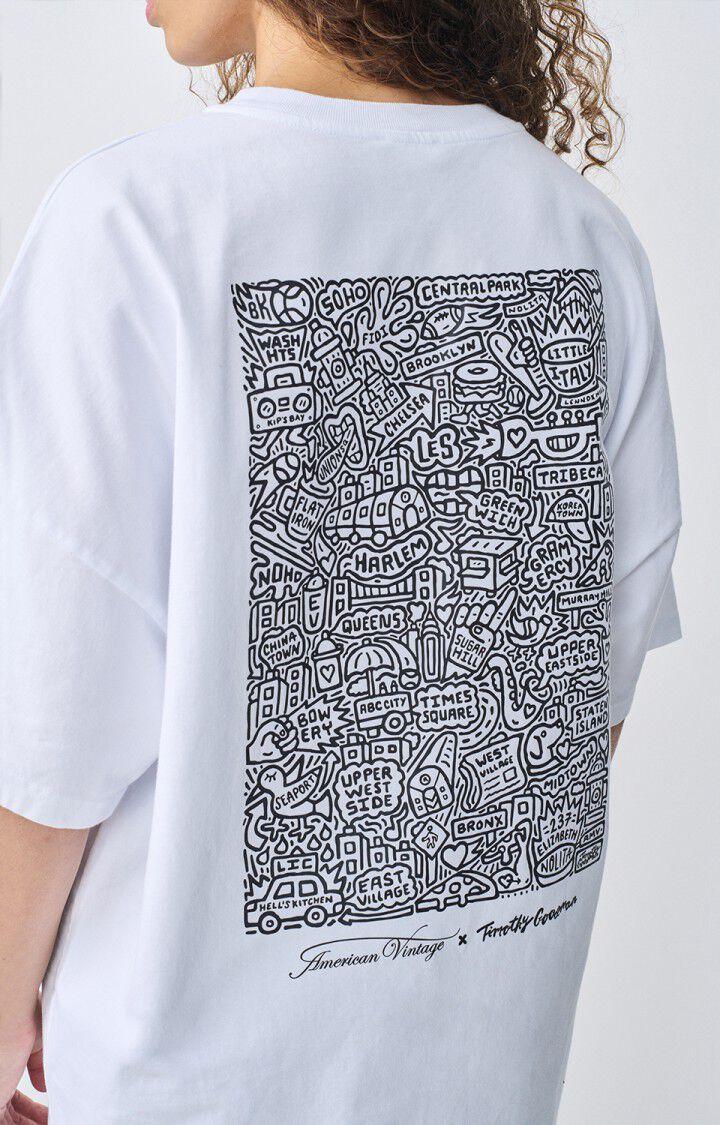 American Vintage T-shirt Mixte Timothy Goodman - BLANC Manches Courtes Blanc - E25