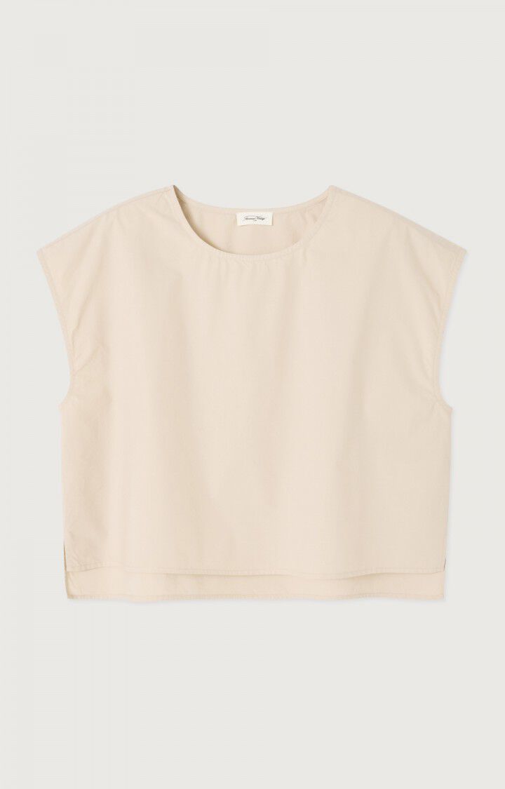 american vintage Top femme Bailow - ARGAN 0 Sans manches Beige - E25