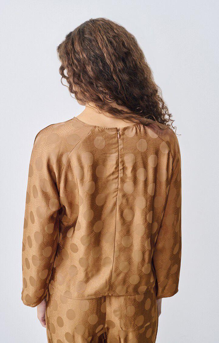 American Vintage Top Femme Bukbay - BELETTE 66 Manches Raglan Marron - H22