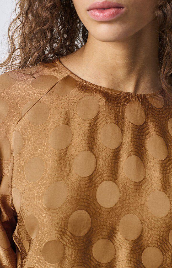 American Vintage Top Femme Bukbay - BELETTE 66 Manches Raglan Marron - H22