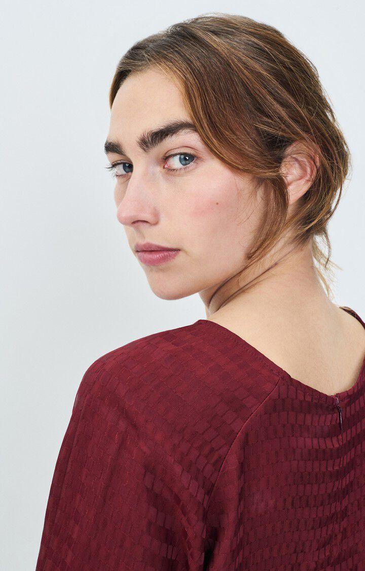 American Vintage Top Femme Bukbay - CARDINAL 66 Manches Raglan Rouge - H22