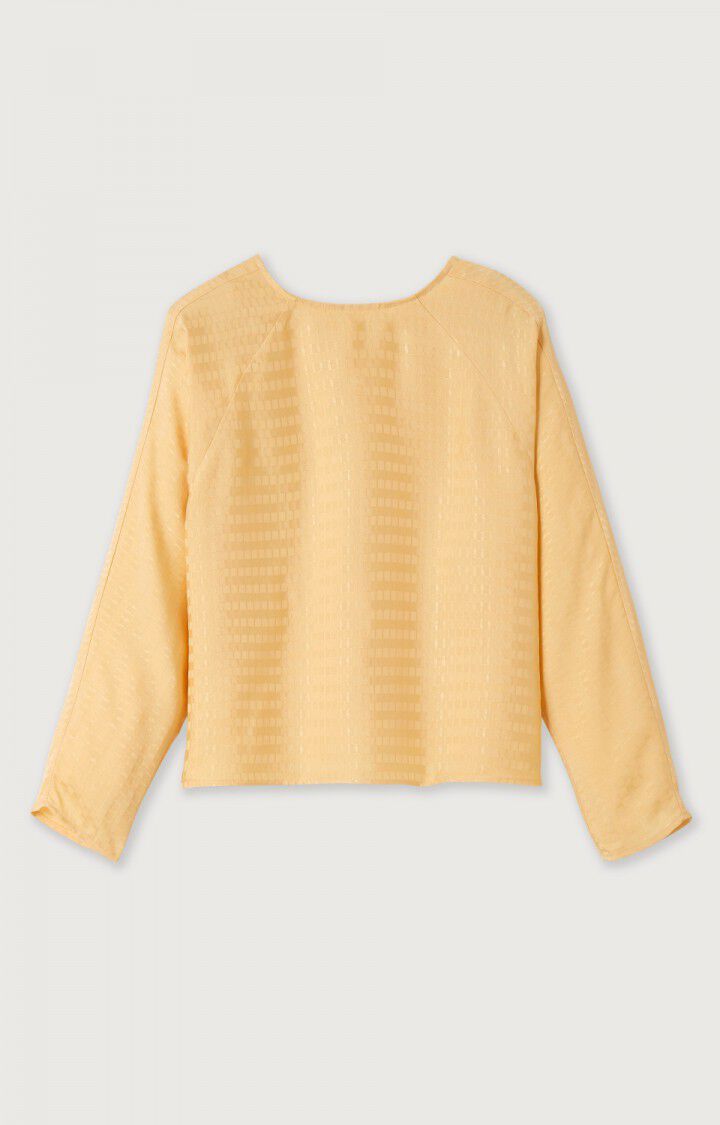 American Vintage Top Femme Bukbay - DESERT 66 Manches Raglan Jaune - H22