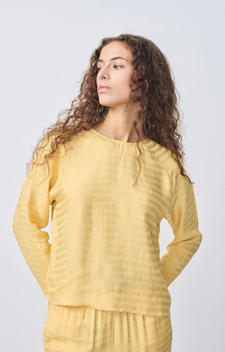 american vintage Top femme Bukbay - DESERT 66 Manches raglan Jaune - H22