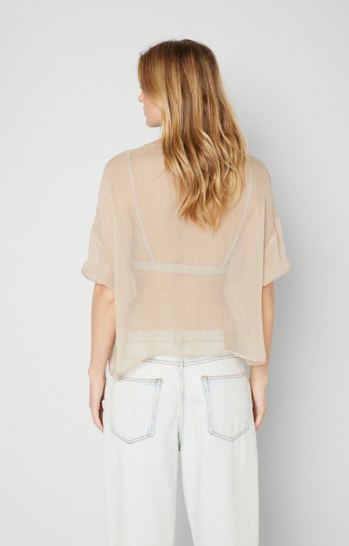 American Vintage Top Femme Cosawood - HENRI Manches Raglan Beige - E20