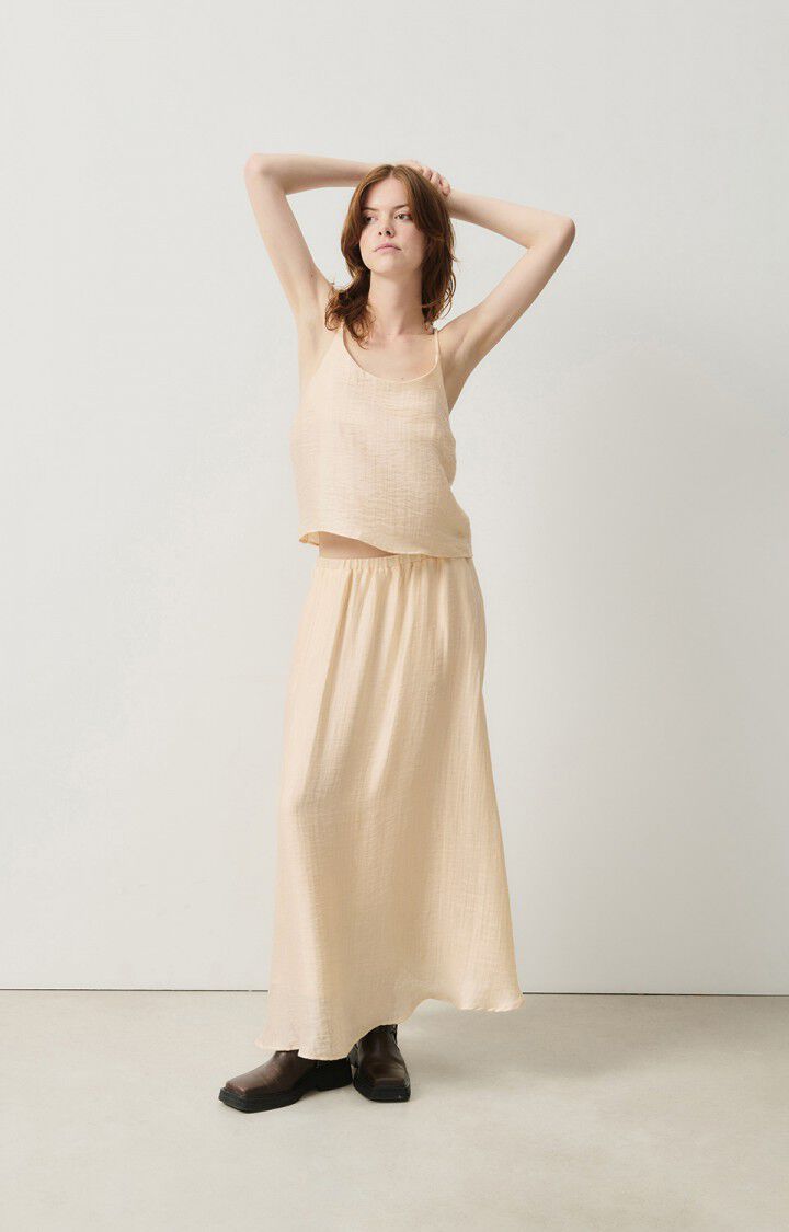 American Vintage Top Femme Detown - CHEESECAKE 0 Fines Bretelles Beige - H24