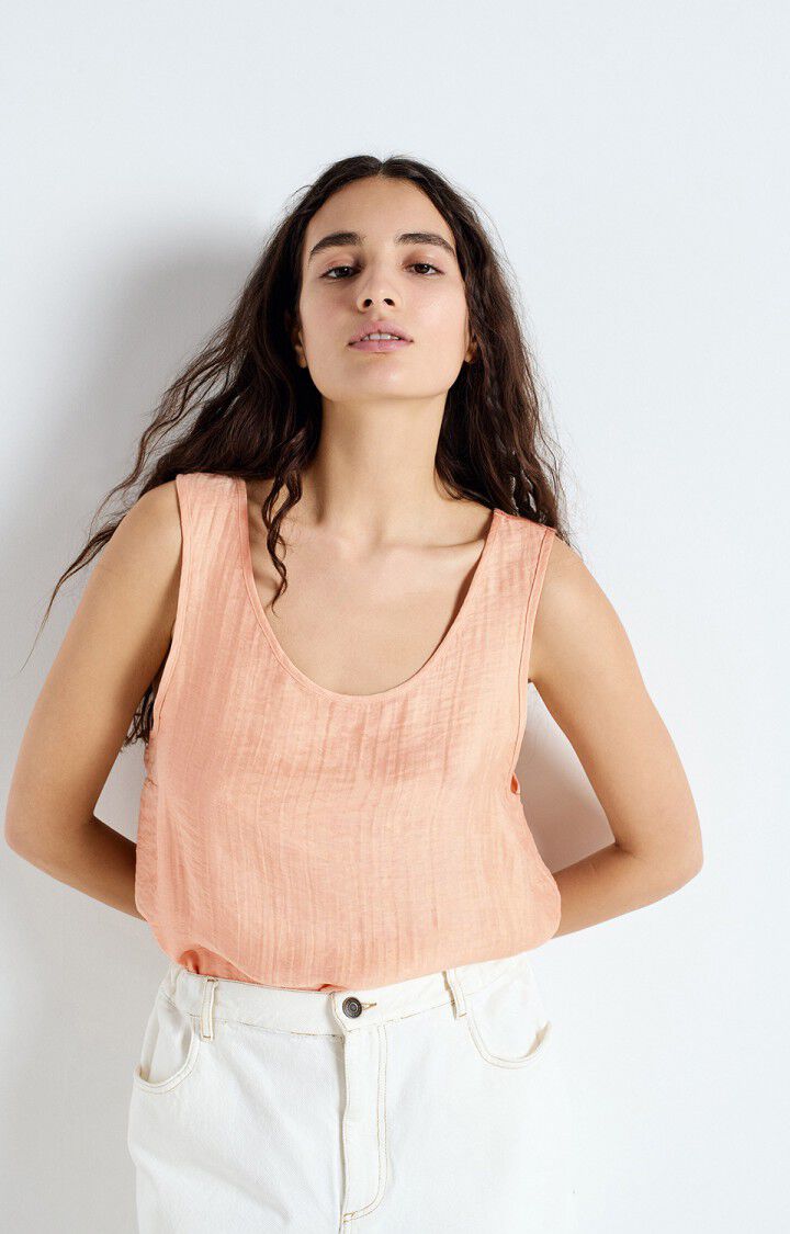 american vintage Top femme Detown - LATTE 0 Sans manches Beige - E25
