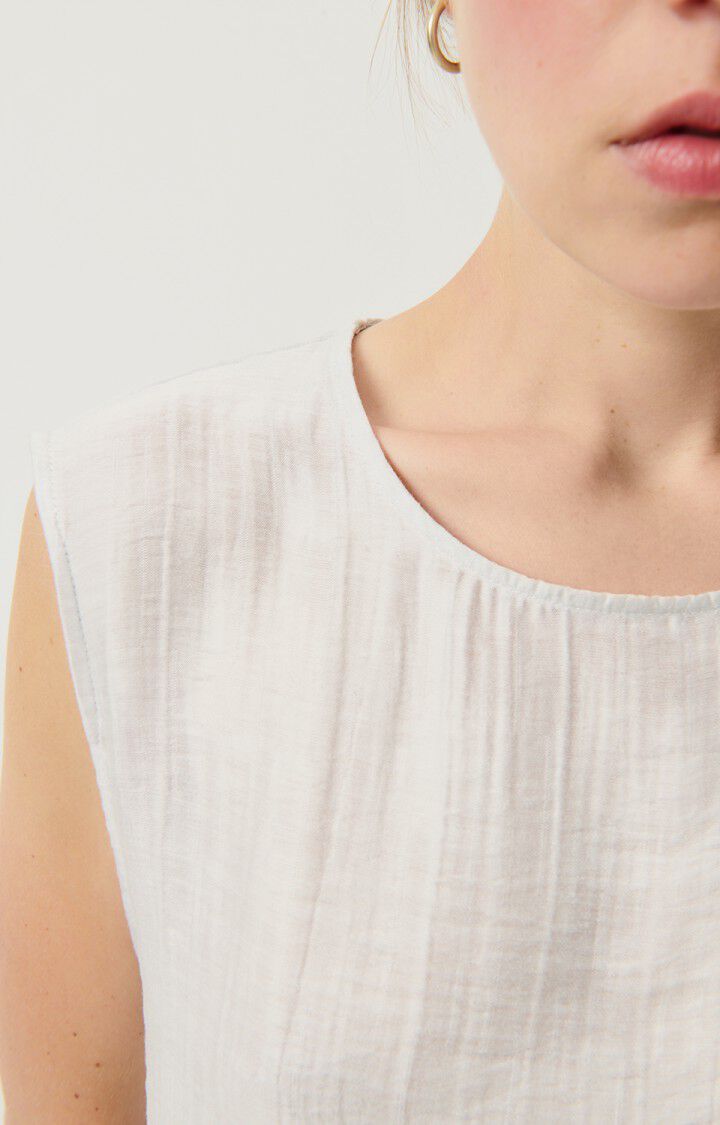 American Vintage Top Femme Detown - NEIGE 0 Sans Manches Blanc - H24