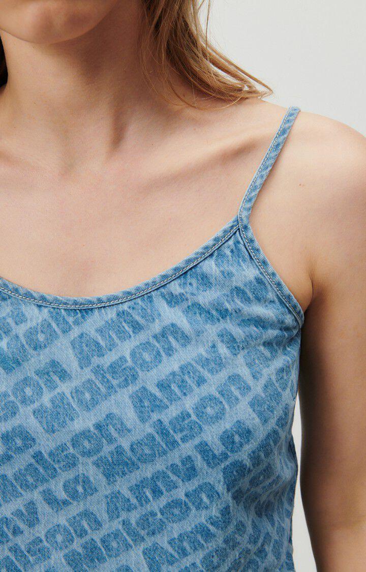 American Vintage Top Femme Fybee - STONE ALL OVER 0 Fines Bretelles Bleu - E23