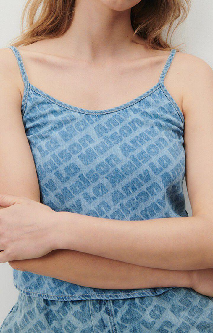 american vintage Top femme Fybee - STONE ALL OVER 0 Fines bretelles Bleu - E23