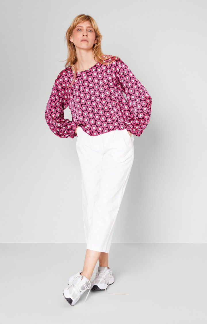 American Vintage Top Femme Gintown - SYLVIE Manches Longues Rose - H21