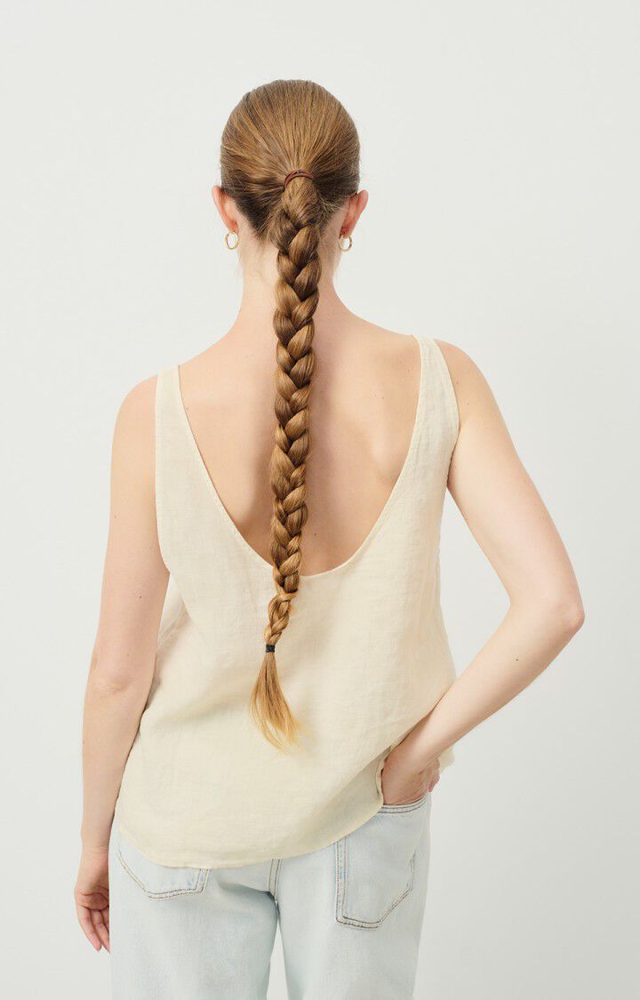 American Vintage Top Femme Ivybo - ECRU 0 Fines Bretelles Beige - E23