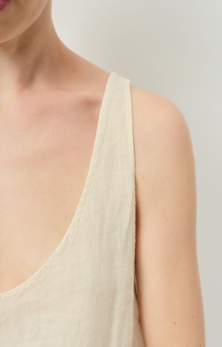 American Vintage Top Femme Ivybo - ECRU 0 Fines Bretelles Beige - E23