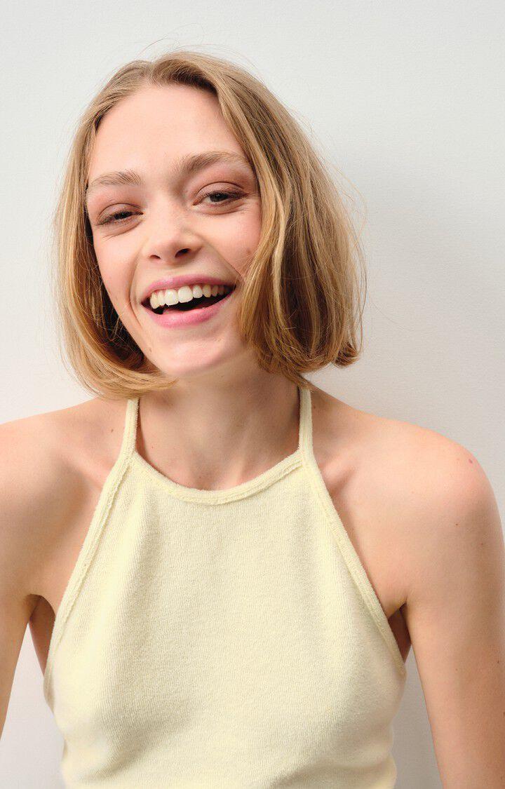 American Vintage Top Femme Izybay - VANILLE 0 Fines Bretelles Beige - E24