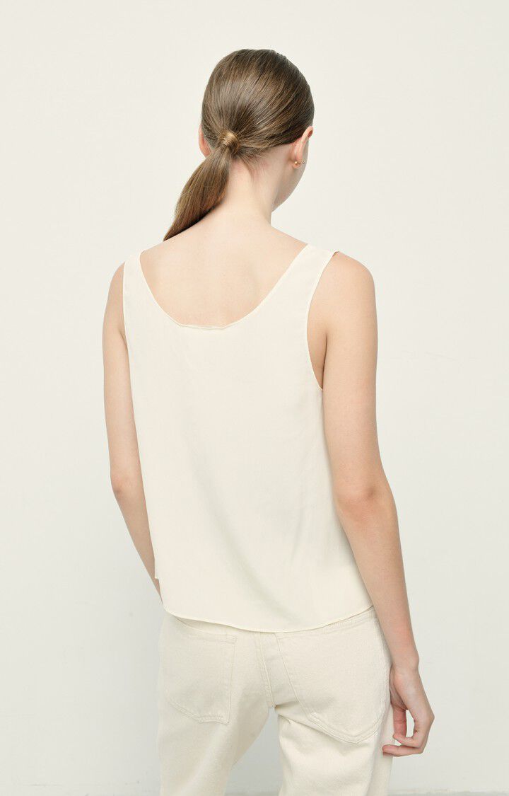 American Vintage Top Femme Likoom - NACRE Sans Manches Beige - H19