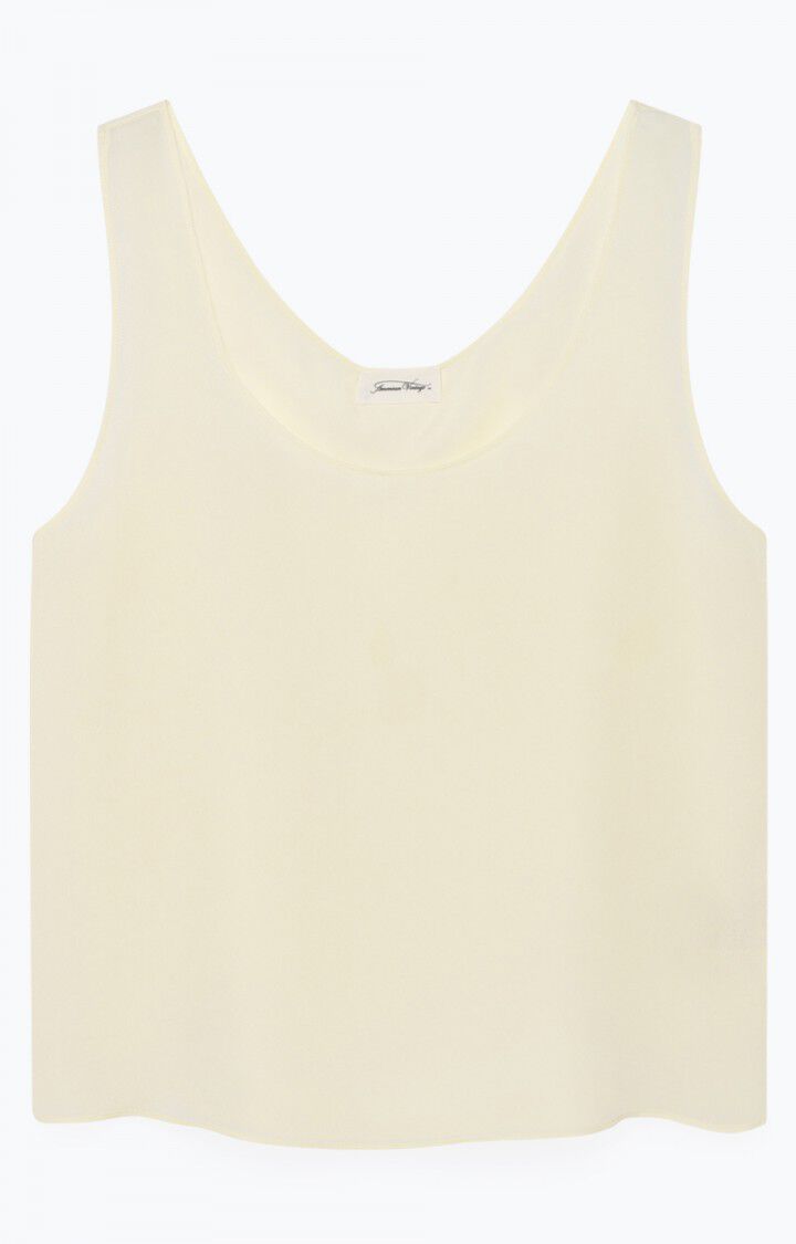 American Vintage Top Femme Likoom - NACRE Sans Manches Beige - H19