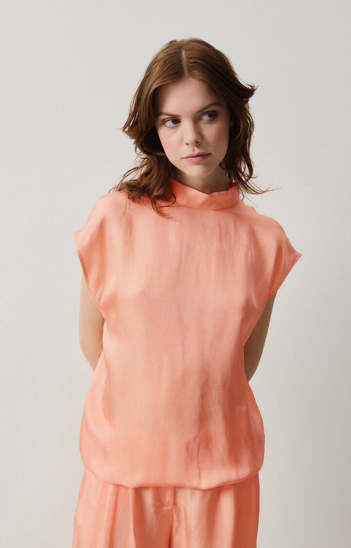 american vintage Top femme Luabird - FLAMANT ROSE 0 Sans manches Rose - H24