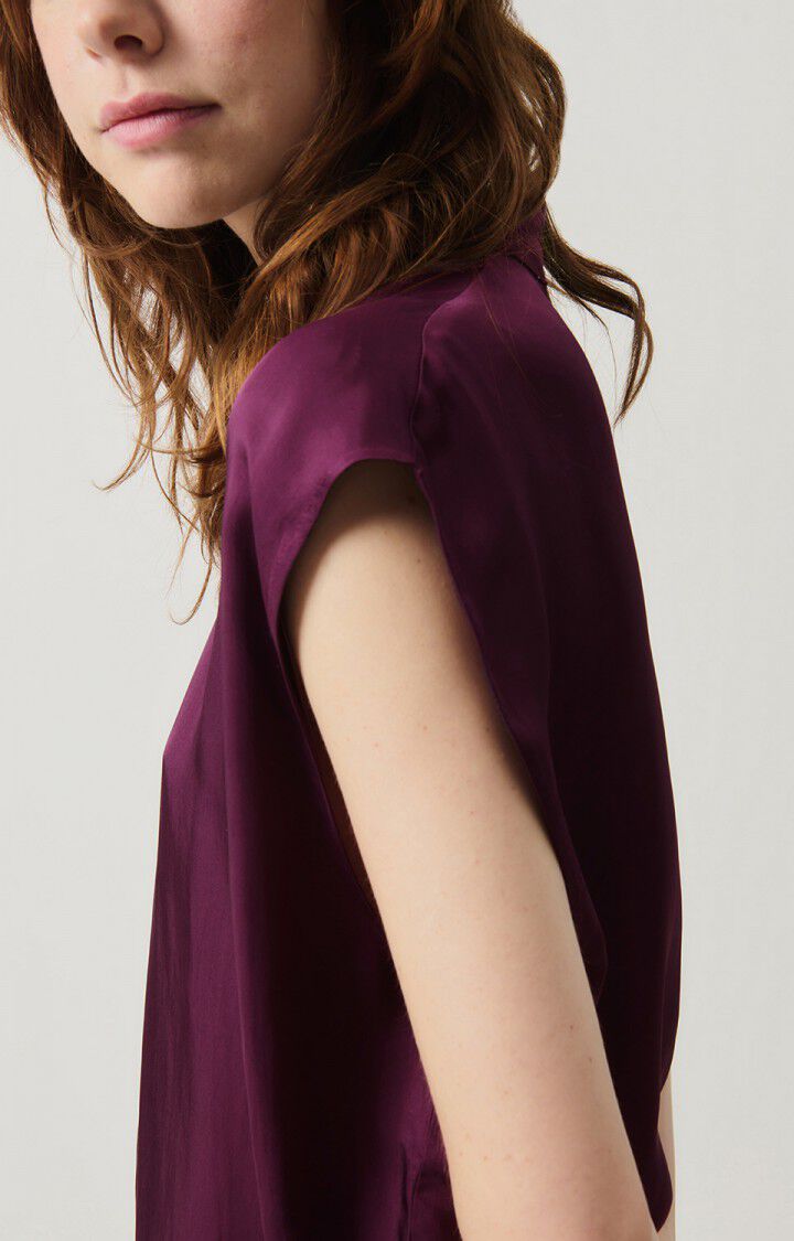 American Vintage Top Femme Luabird - RAISIN 0 Sans Manches Violet - H24