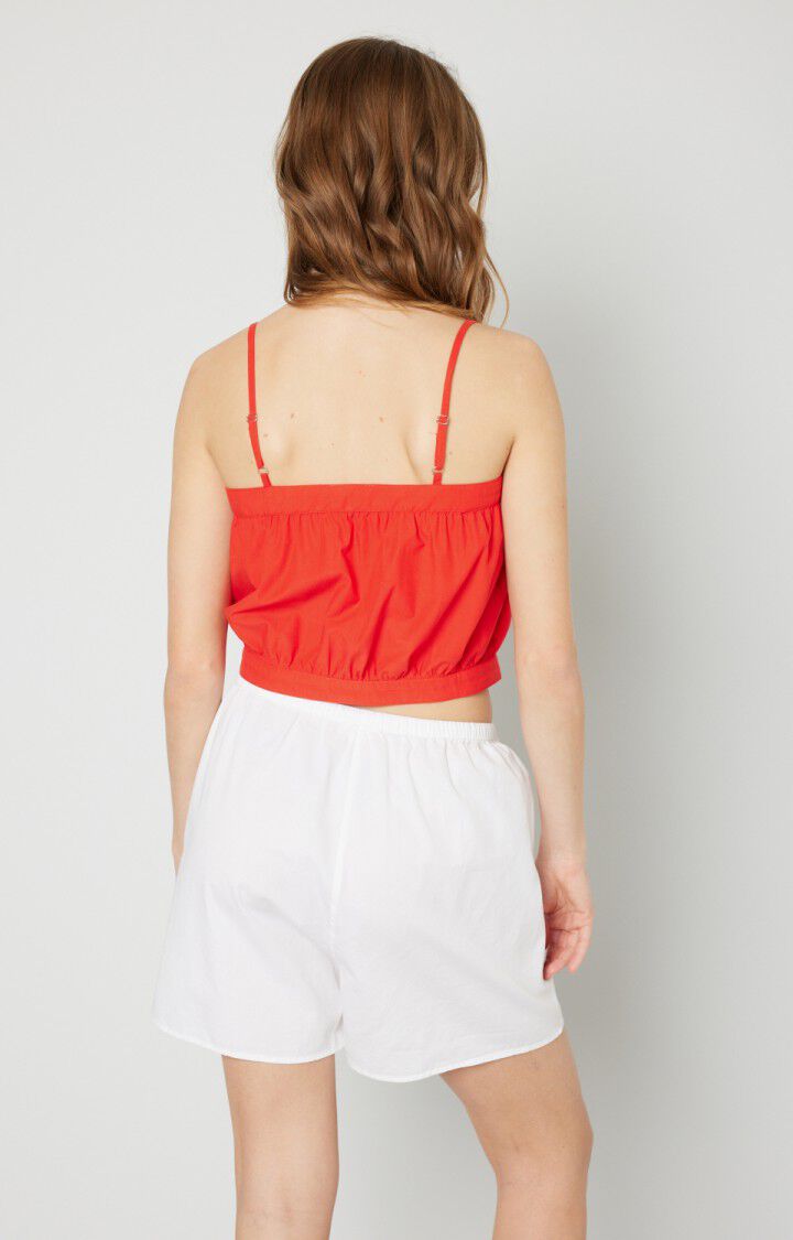 American Vintage Top Femme Otbeach - AMOUR Fines Bretelles Rouge - E21