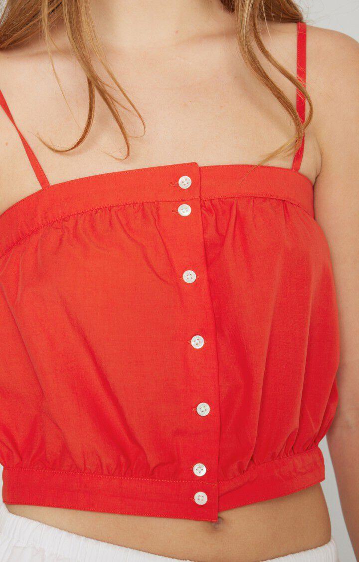 American Vintage Top Femme Otbeach - AMOUR Fines Bretelles Rouge - E21