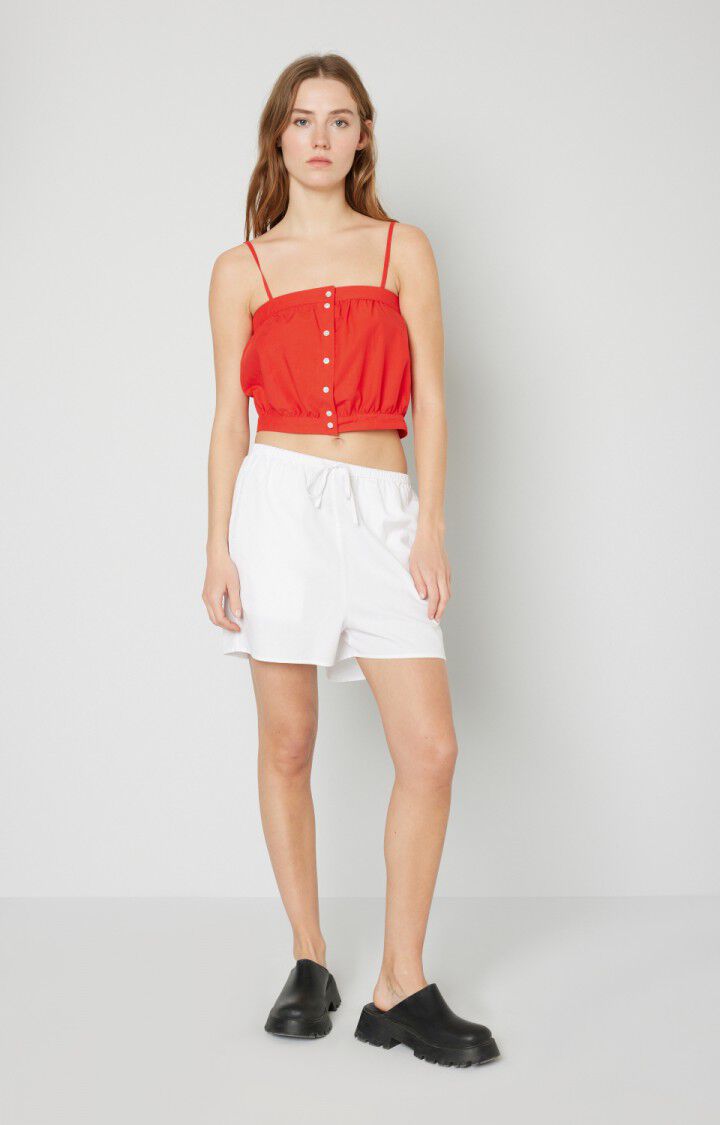 American Vintage Top Femme Otbeach - AMOUR Fines Bretelles Rouge - E21
