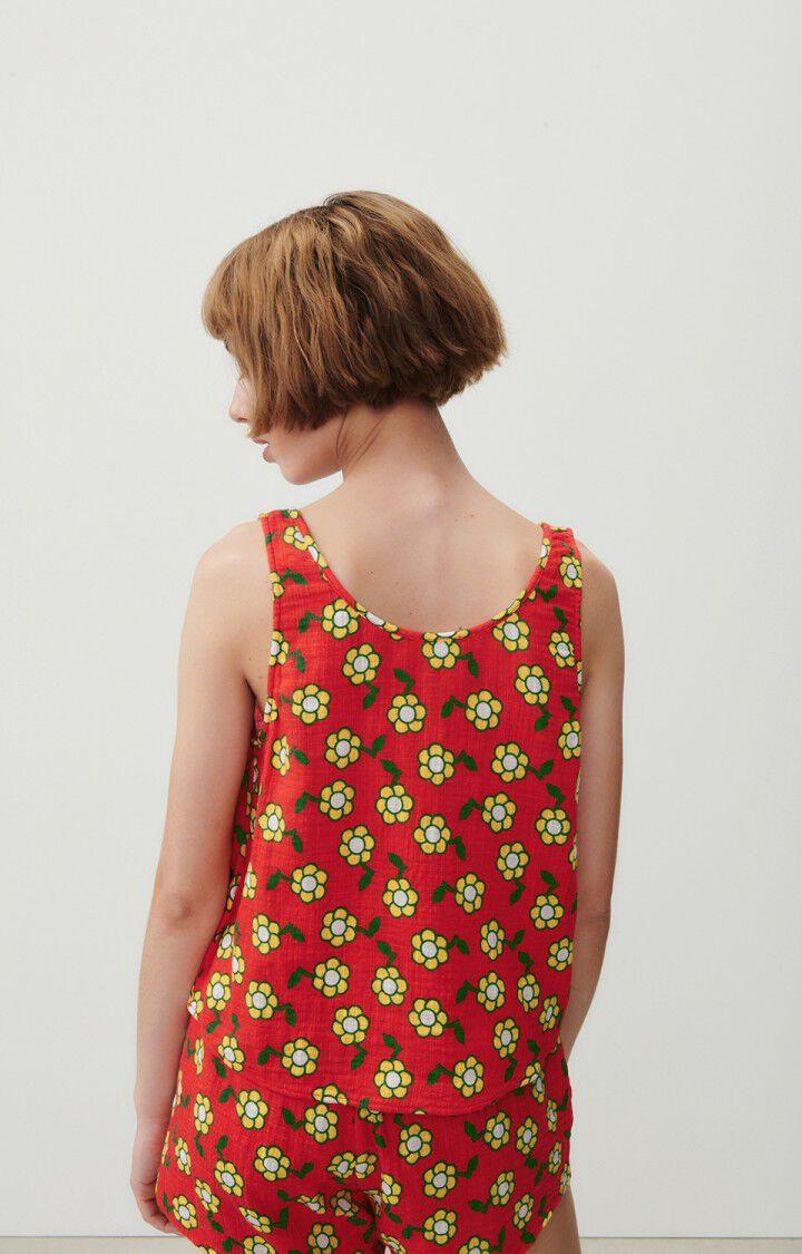 American Vintage Top Femme Oyobay - FLORE 0 Sans Manches Rouge - E23