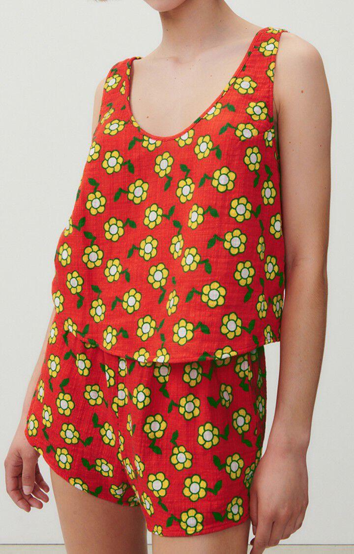 american vintage Top femme Oyobay - FLORE 0 Sans manches Rouge - E23