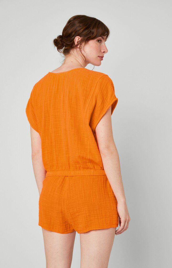 American Vintage Top Femme Oyobay - ORANGE Sans Manches Orange - E23