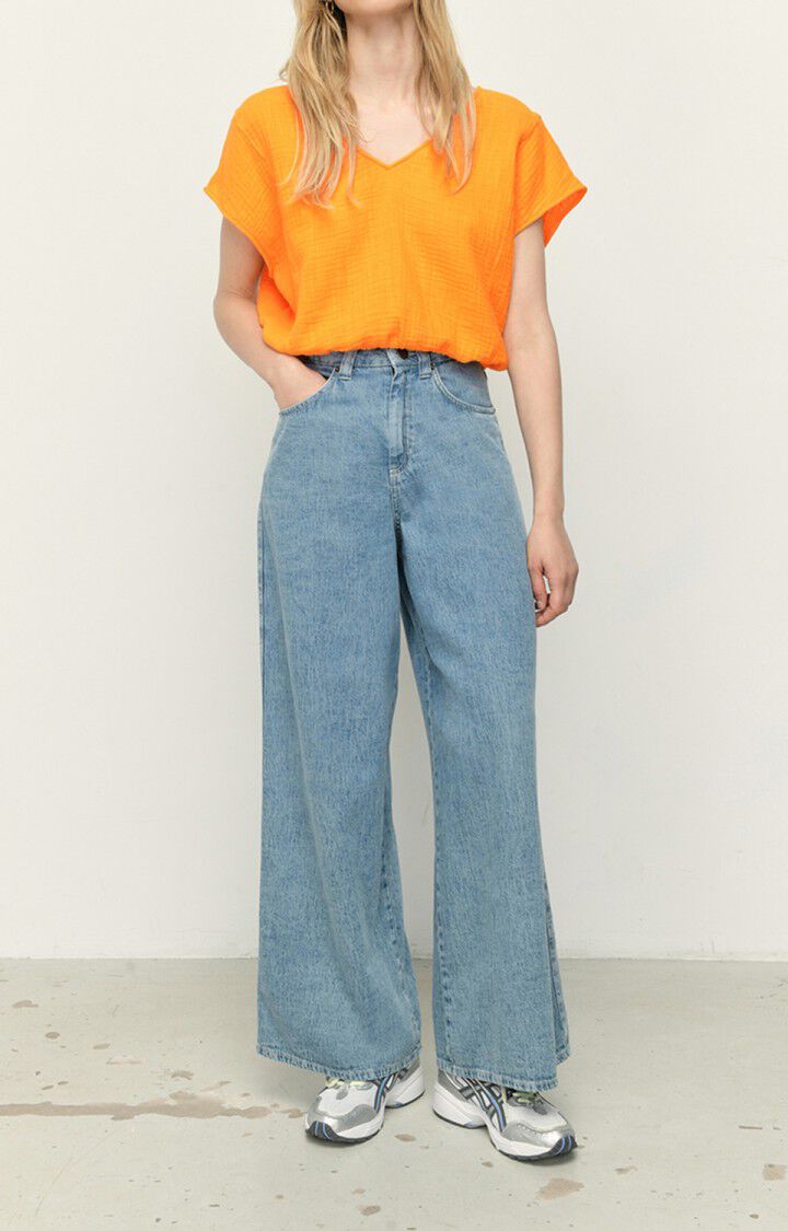 American Vintage Top Femme Oyobay - ORANGEADE Sans Manches Orange - E22B