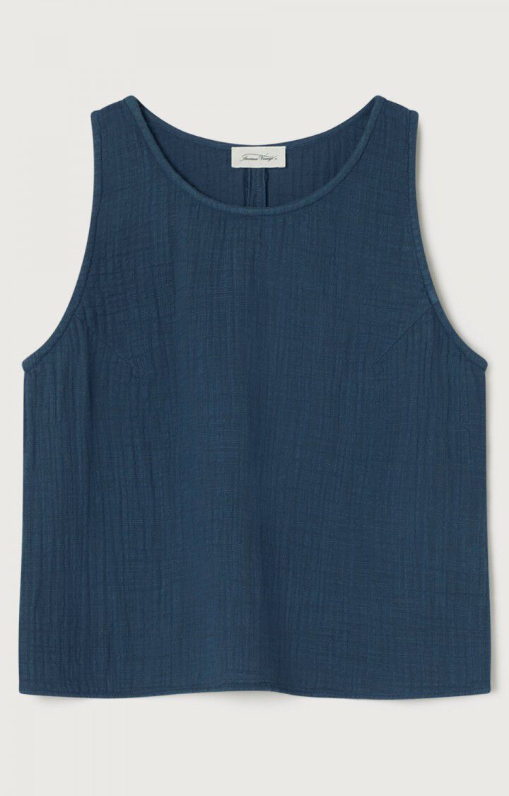 american vintage Top femme Oyobay - POSEIDON Sans manches Bleu - E22B
