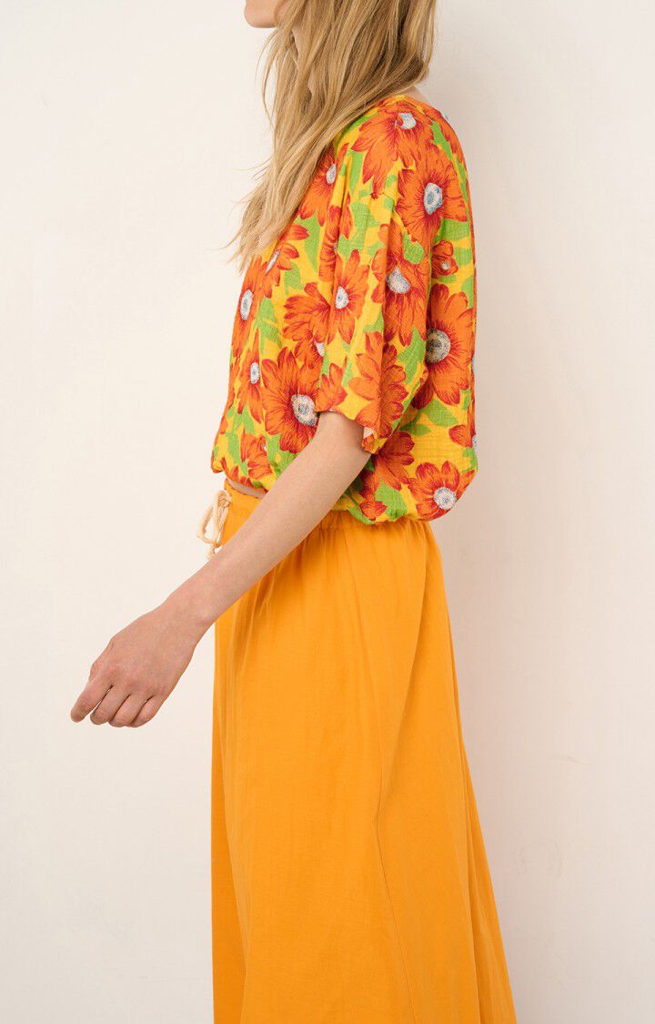 American Vintage Top Femme Oyobay - ROMY Manches Courtes Orange - E21