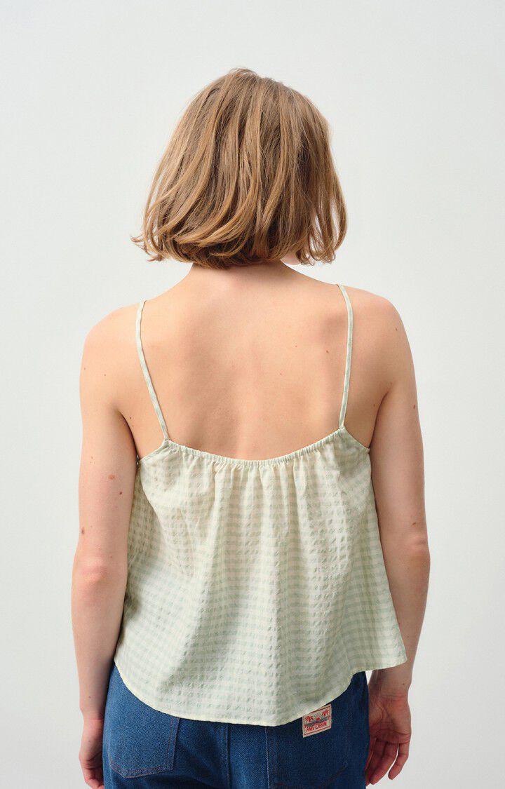American Vintage Top Femme Pykoboo - VICHY OPALE 0 Fines Bretelles Vert - E24