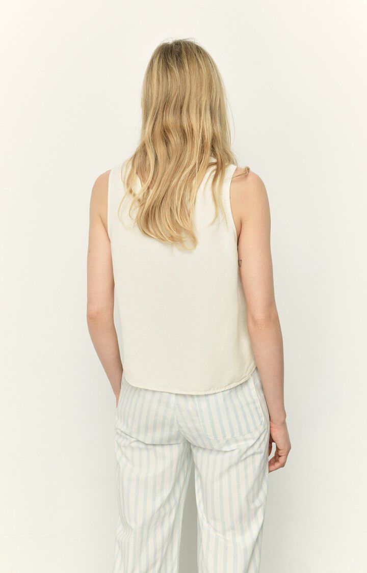 American Vintage Top Femme Ronrock - ECRU 0 Sans Manches Beige - E22B