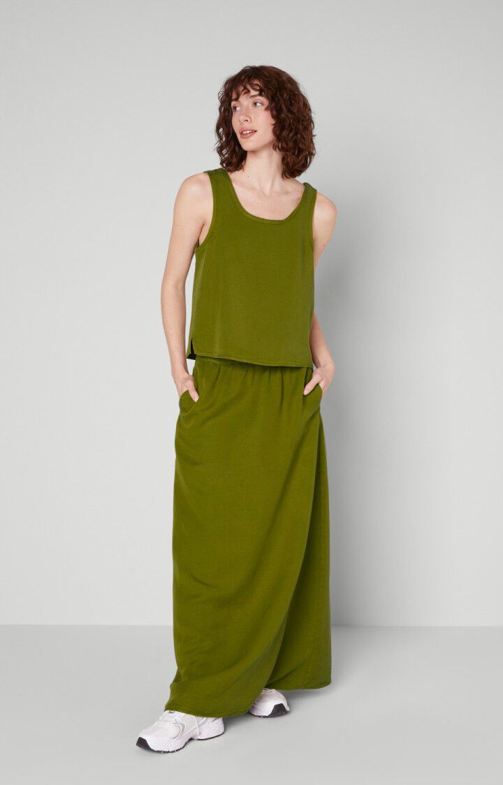 American Vintage Top Femme Ronrock - MARAIS Sans Manches Vert - E22