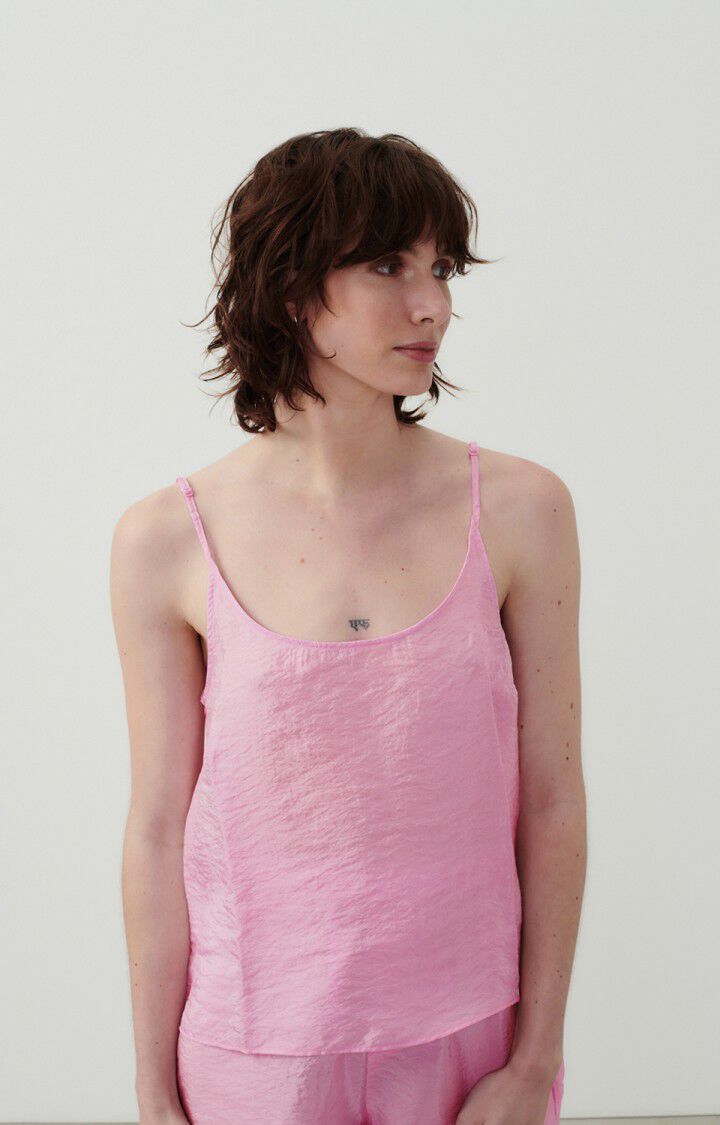 american vintage Top femme Scarow - CHAMALLOW 0 Fines bretelles Rose - E24