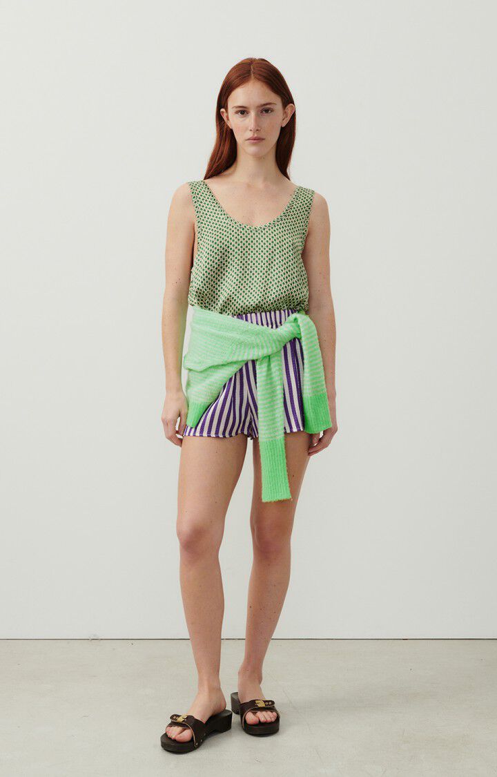 American Vintage Top Femme Shaning - ARMANDE 0 Fines Bretelles Vert - E24